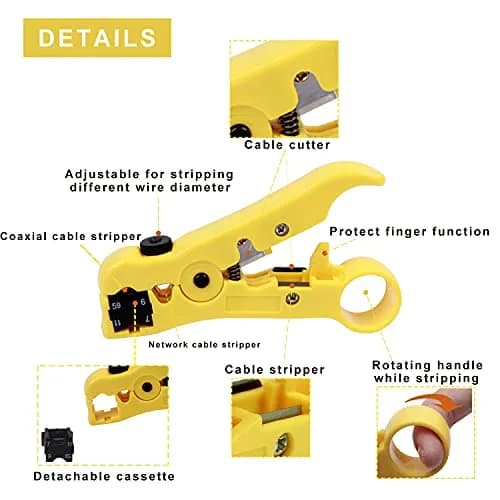 Delgada Coax Cable Crimper Kit, Compression Tool for RG6 RG59 RG11 | Precise & Durable (70-120 chars) thumbnail 7