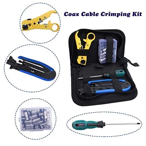 Delgada Coax Cable Crimper Kit, Compression Tool for RG6 RG59 RG11 | Precise & Durable (70-120 chars) thumbnail 2