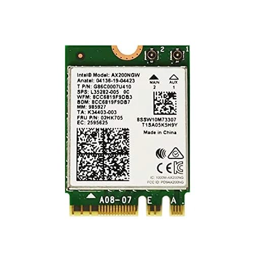 POINWER Intel AX200 WiFi 6 M.2 Card 2974Mbps (2.4Gbps) with Bluetooth 5.1 | PCIe/USB Interface thumbnail 1