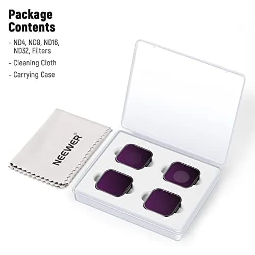 NEEWER 4-Pack ND Filter Kit for GoPro Hero 13/12/11/10/9 Cameras | Multicoated Optical Glass, Aviation Aluminum Frame thumbnail 6