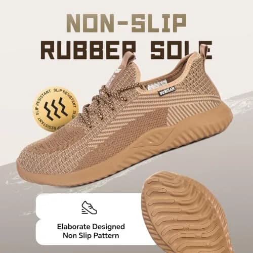 Furuian Steel Toe Work Shoes for Men Women Safety Construction Sneakers | Impact & Puncture Protection thumbnail 4