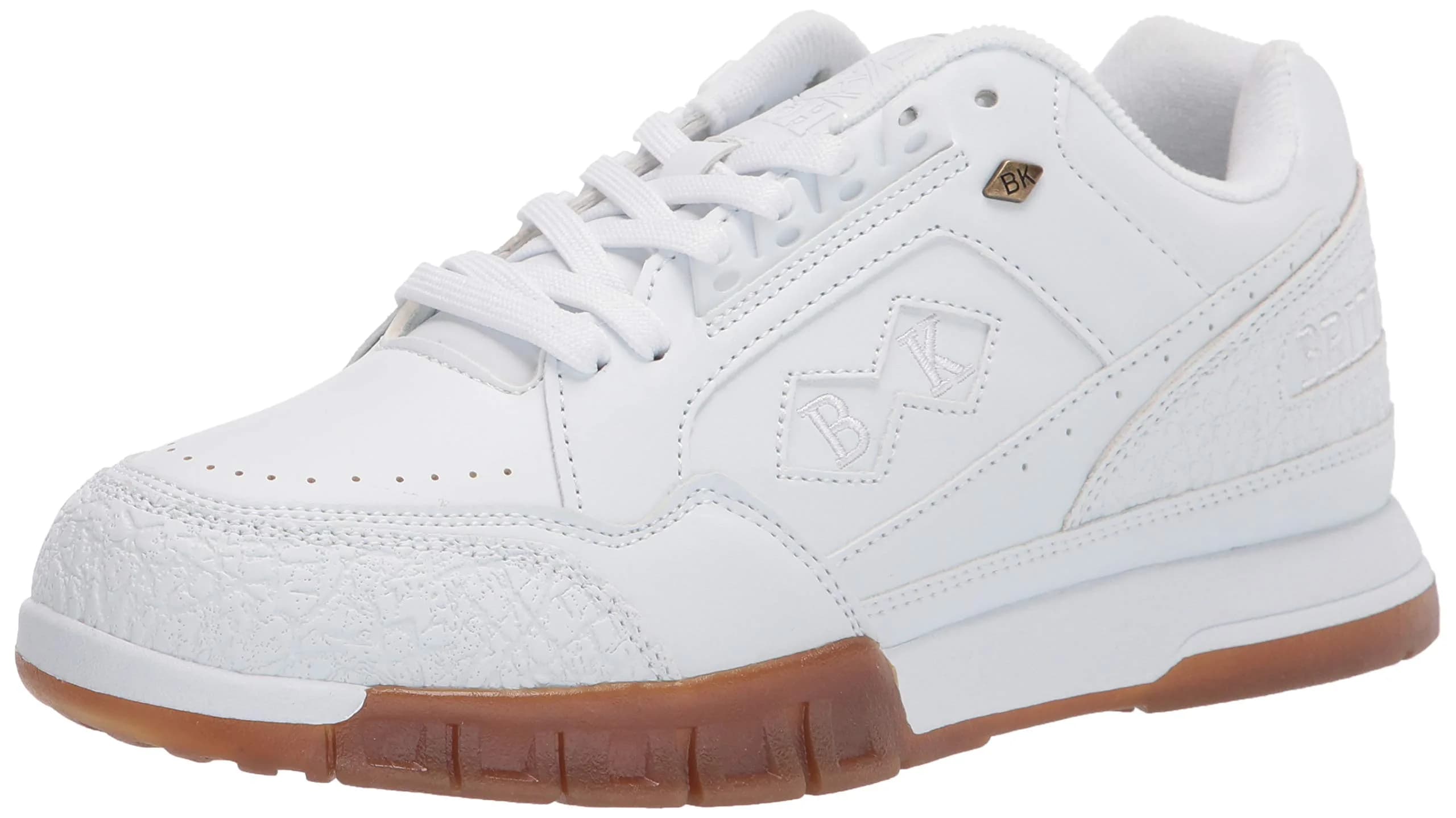 British Knights Mens Metros Sneaker, White/Gum, 8.5 US | Retro Casual Style with Shock Absorption