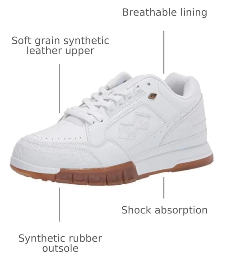 British Knights Mens Metros Sneaker, White/Gum, 8.5 US | Retro Casual Style with Shock Absorption thumbnail 2
