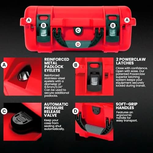 NANUK 920 Waterproof First Aid Box 15" x 10.5" x 6.2" | Impact-Resistant, Dustproof, Floats thumbnail 4