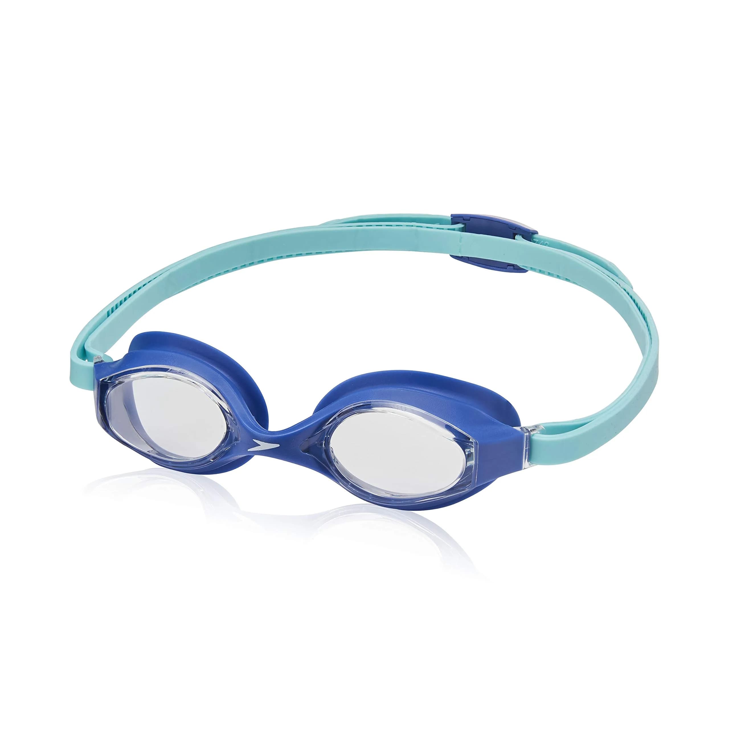 Speedo Unisex-Child Swim Goggles Super Flyer Ages 3-8 | UV & Anti-Fog Comfort — Speedo Blue/Clear