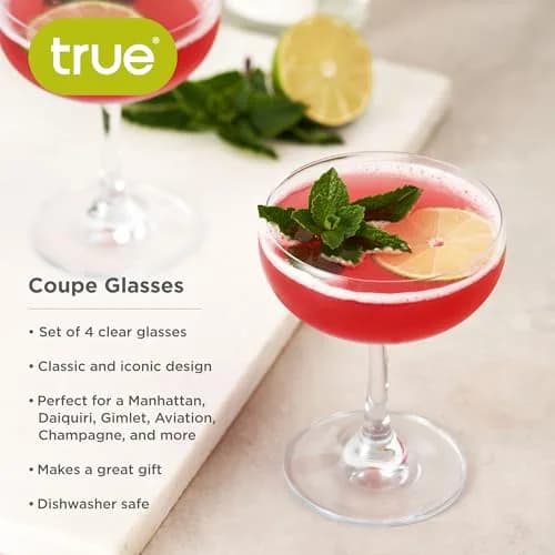 TRUE 7 oz Coupe Glass | Elegant Cocktail & Martini Glassware for Home & Wedding thumbnail 2