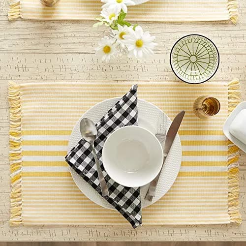 DII Multi Stripe Kitchen Tabletop Collection Placemat Set 13x19 inches (33x48 cm) - Set of 6 thumbnail 3