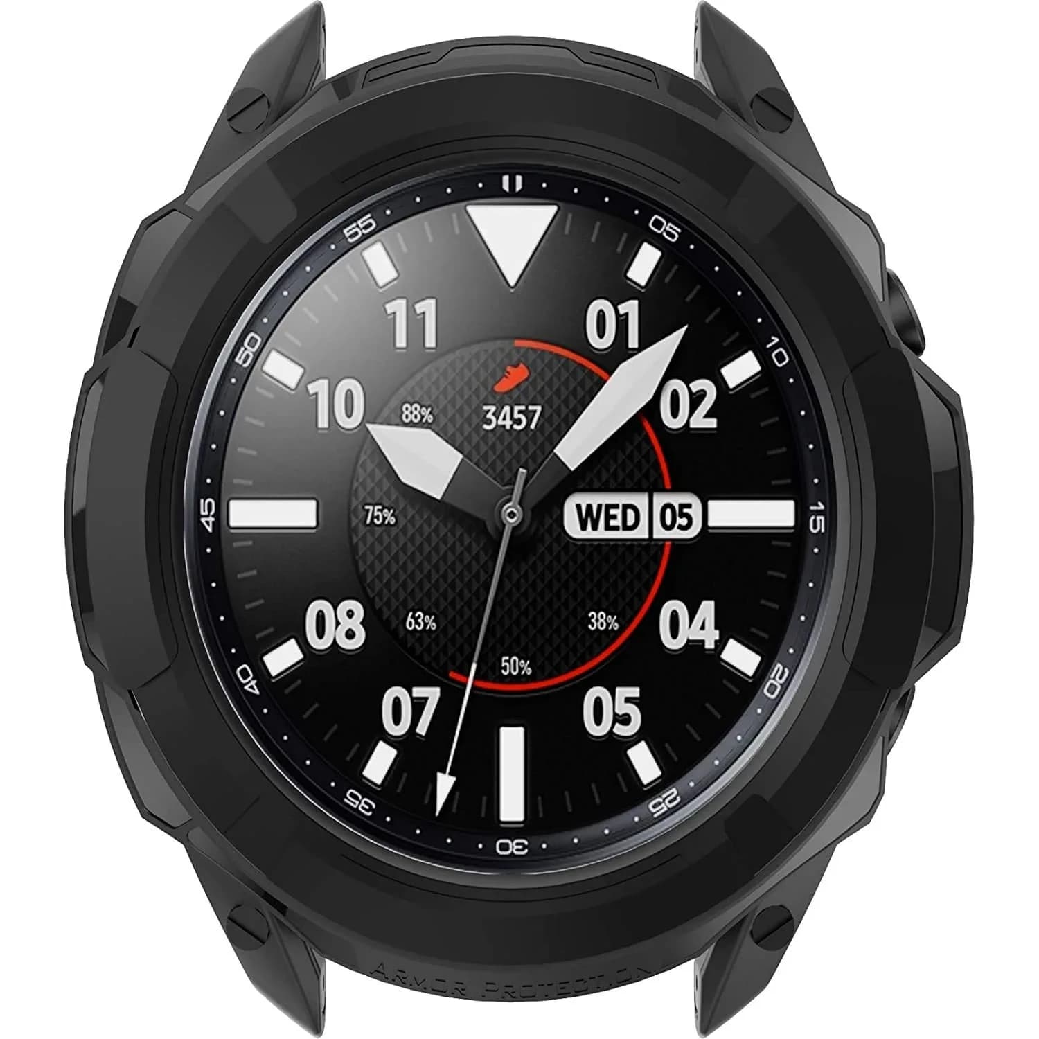 TenCloud Black Watch Case for Samsung Galaxy Watch 3 41mm/45mm | Rotatable Bezel Protector