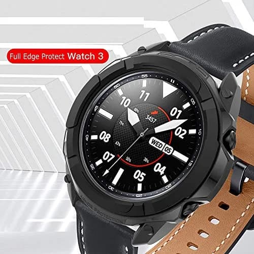 TenCloud Black Watch Case for Samsung Galaxy Watch 3 41mm/45mm | Rotatable Bezel Protector thumbnail 3