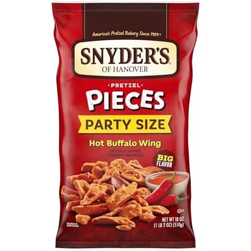 Snyder's of Hanover Hot Buffalo Wing Pretzel Pieces 18 Oz (510 g) | Bold Flavor & Crunchy Sourdough thumbnail 1