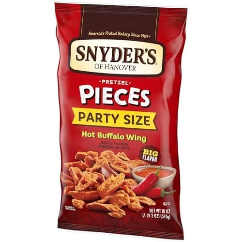Snyder's of Hanover Hot Buffalo Wing Pretzel Pieces 18 Oz (510 g) | Bold Flavor & Crunchy Sourdough thumbnail 6