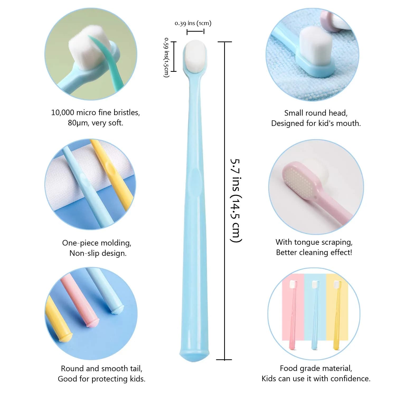 EasyHonor Extra Soft Baby & Toddler Toothbrush 6-Pack | 10,000 Micro Fine Bristles for Gum Care - view 2