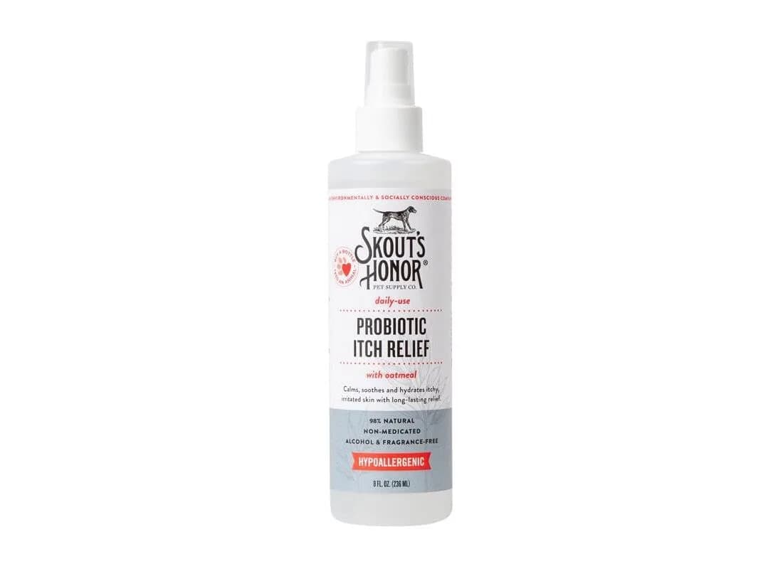 SKOUT'S HONOR Probiotic Itch Relief Spray 8 Fl Oz | Supports Skin Comfort & Itch Relief — No Color