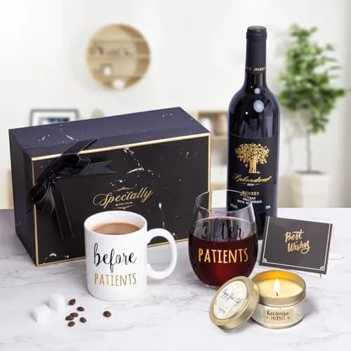 Gemwi Before After Patients 11 oz Coffee Mug & 18 oz Stemless Wine Glass Set | Humorous Medical Gift for Nurses & Doctors thumbnail 7