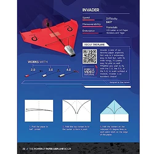 POWERUP TOYS The PowerUp Paper Airplane Book | 10 Unique Designs & STEM Learning (59 pages, paperback) thumbnail 6