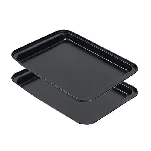 Shinsin Small Baking Sheet 2 Pack | Nonstick Oven Trays for Toaster Oven, 8 Inch, Rimmed Border thumbnail 1