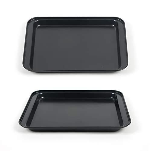 Shinsin Small Baking Sheet 2 Pack | Nonstick Oven Trays for Toaster Oven, 8 Inch, Rimmed Border thumbnail 3