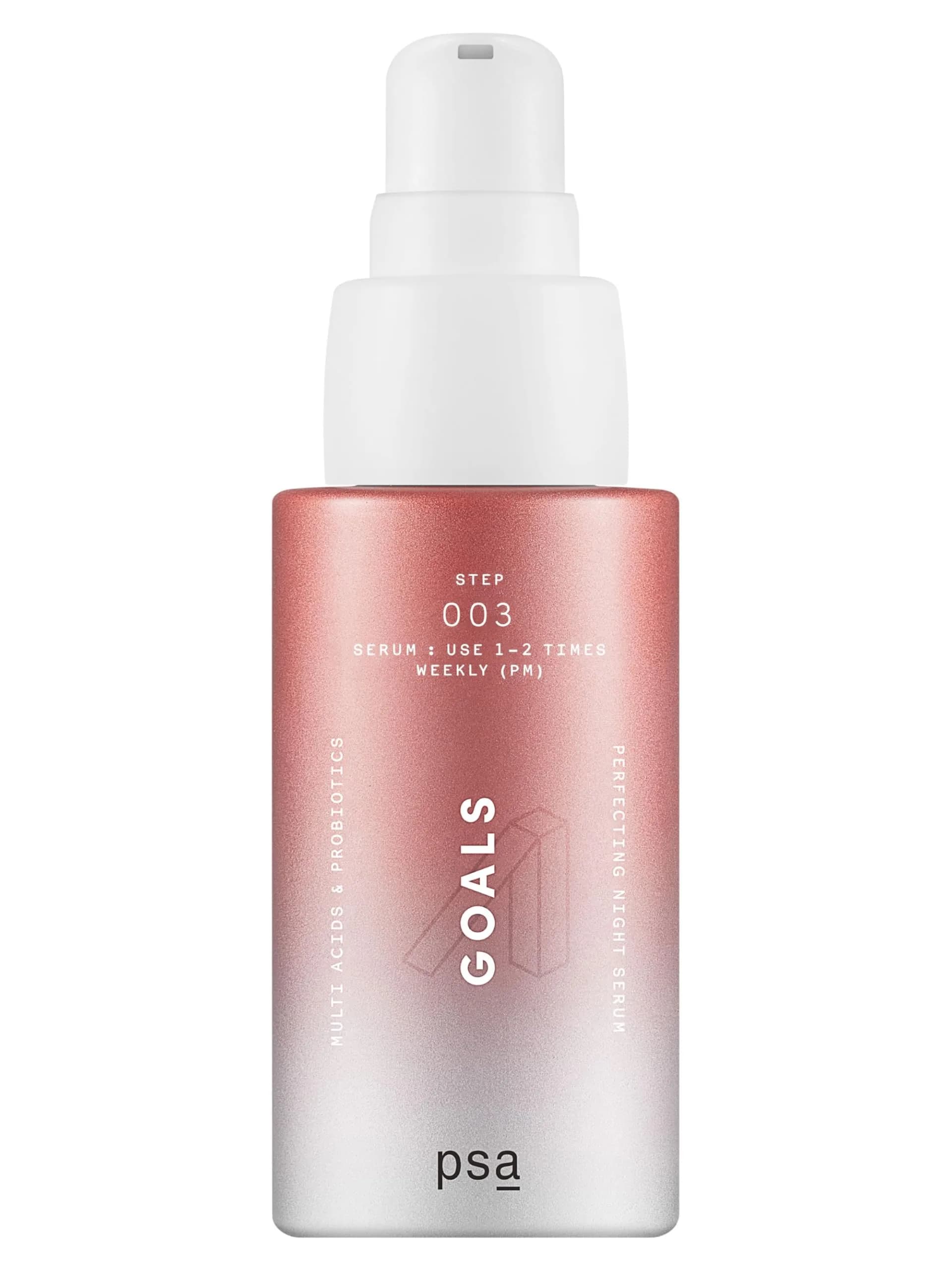 PURPOSEFUL SKINCARE PSA - GOALS Multi Acid & Probiotics Night Serum 30 mL | Reduces Pores & Dark Spots — White