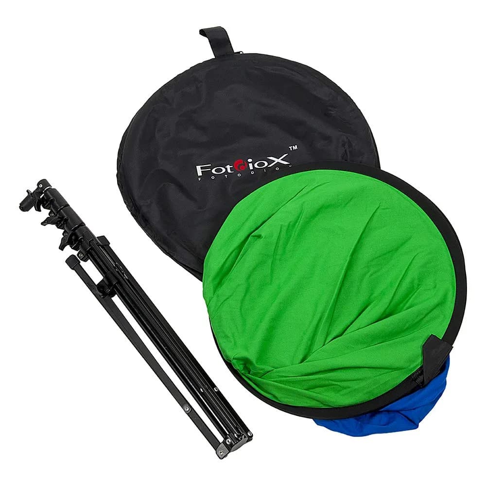 Fotodiox Pro 40x60in (3.3x4ft) 2-in-1 Green and Blue Collapsible Background Panel thumbnail 2