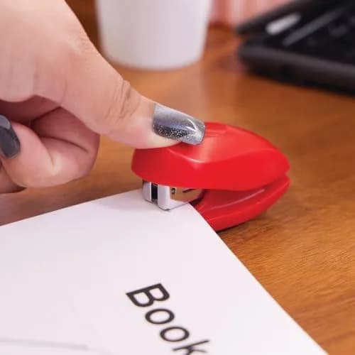 Swingline Tot Mini Stapler 12 Sheets | Built-in Remover & Storage, Rio Red thumbnail 6