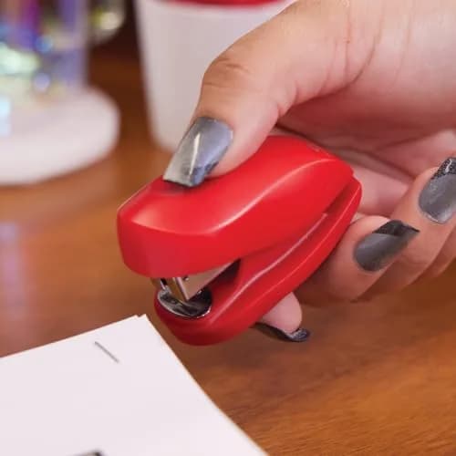 Swingline Tot Mini Stapler 12 Sheets | Built-in Remover & Storage, Rio Red thumbnail 3