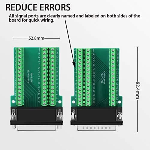 ANMBEST DB44 Solderless Serial to 44 Pin Port Terminal Male Adapter | 2A 24V Rated thumbnail 4