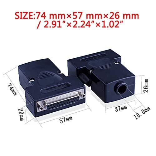 ANMBEST DB25 Solderless Serial Terminal Adapter Male+Female | 24V 2A, 74mm x 57mm x 26mm thumbnail 3
