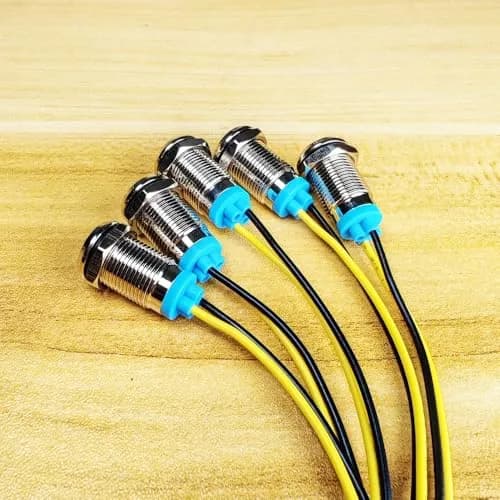 Gebeldet 5Pcs 10mm LED Metal Indicator Lights 230VAC (Pack of 5) | Waterproof IP65 Signal Lamps thumbnail 3