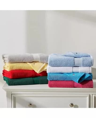 Tommy Hilfiger Modern American Bath Towel 700 GSM 76 x 137 cm (30 x 54 Inches) | OEKO-TEX Certified Cotton thumbnail 2