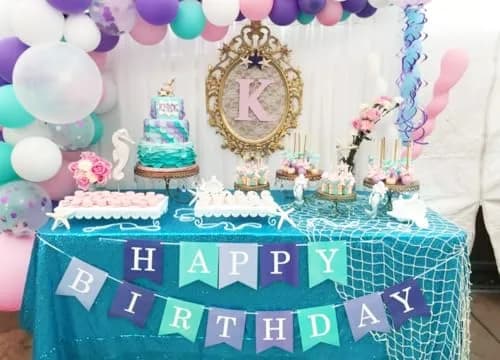 ShinyBeauty Sequin Tablecloth 48x72Inch | Turquoise Glitter Table Cover for Events thumbnail 7