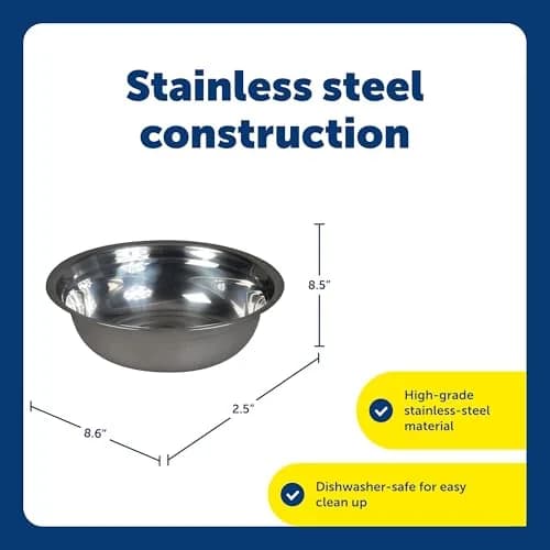 PetSafe Stainless Steel Dog and Cat Bowl, Grey, 5 Cup | Durable, Hygienic & Dishwasher Safe thumbnail 3