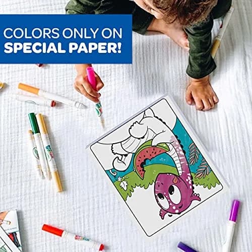 Crayola Color Wonder Prehistoric Pals Dinosaur Coloring Pages & Markers Set | Mess-Free Toddler Travel Activity thumbnail 4