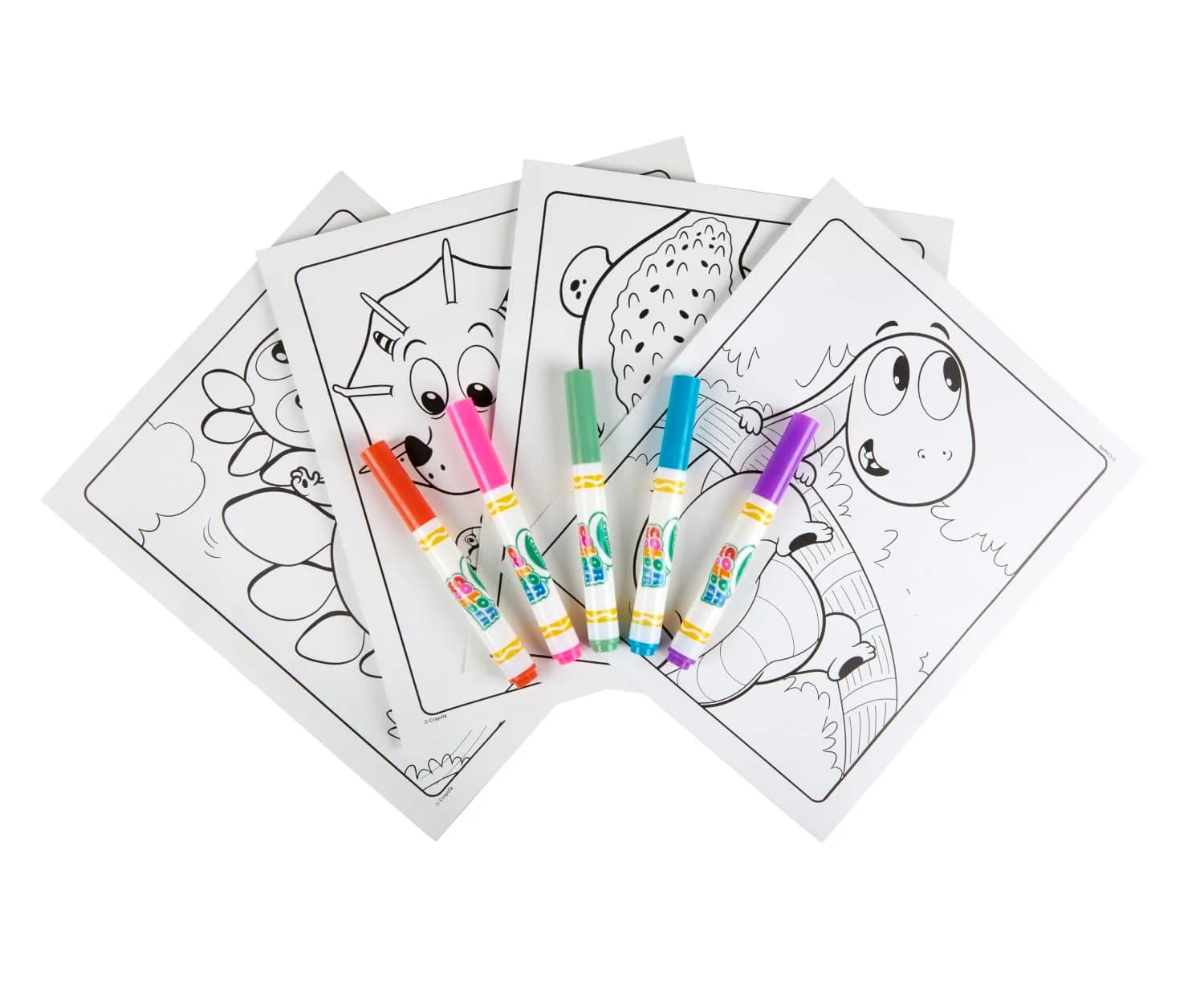 Crayola Color Wonder Prehistoric Pals Dinosaur Coloring Pages & Markers Set | Mess-Free Toddler Travel Activity - view 5