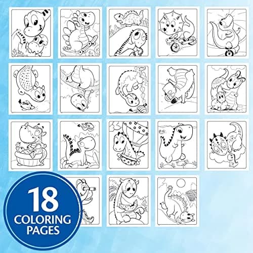 Crayola Color Wonder Prehistoric Pals Dinosaur Coloring Pages & Markers Set | Mess-Free Toddler Travel Activity thumbnail 2