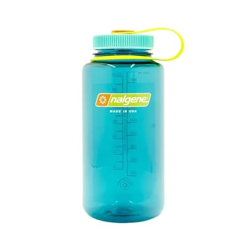 Nalgene 32 oz Wide Mouth Water Bottle, Cerulean | Heavy-Duty, Reusable, Leak-Proof & Dishwasher Safe thumbnail 1