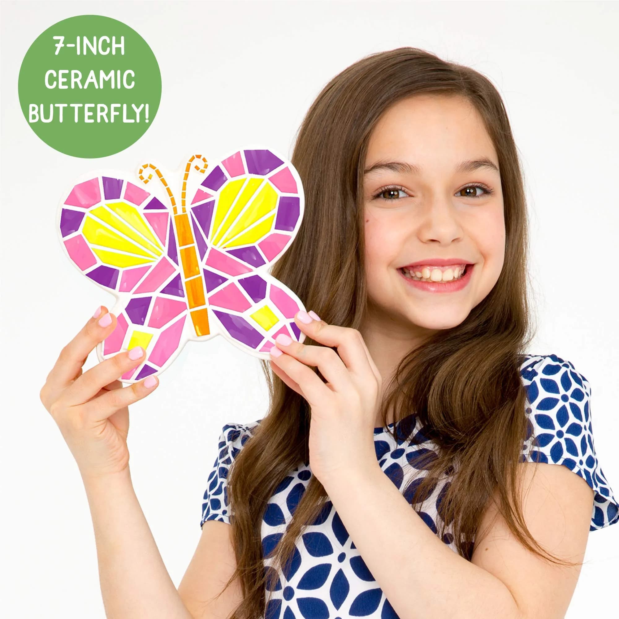 Creative Roots Paint Your Own Stepping Stones Multipack with Butterfly, Unicorn, & Heart | 3 Ceramic Stones (7 Inch Each) - view 5
