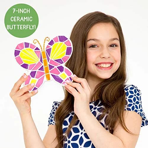 Creative Roots Paint Your Own Stepping Stones Multipack with Butterfly, Unicorn, & Heart | 3 Ceramic Stones (7 Inch Each) thumbnail 5