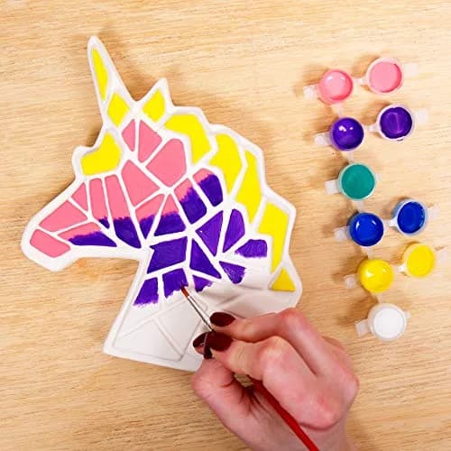 Creative Roots Paint Your Own Stepping Stones Multipack with Butterfly, Unicorn, & Heart | 3 Ceramic Stones (7 Inch Each) - view 3