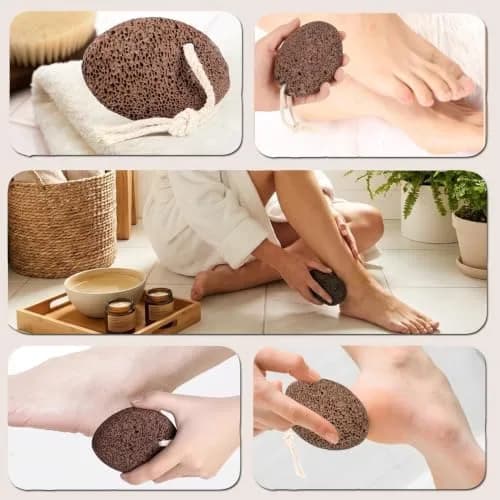 AKOAK Foot Pumice Natural Foot Scrubbing Stone | Pedicure & Foot Exfoliation Tool for Men & Women thumbnail 9