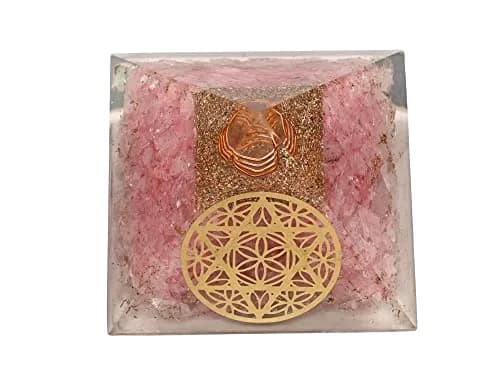 Amazing Gemstone Large Rose Quartz Orgone Pyramid Crystal, Star of David | Positive Energy Healing thumbnail 4