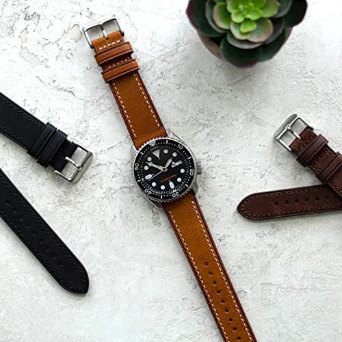 Benchmark Basics Quick Release Leather Watch Band - Premium Italian Full Grain Leather, 20mm | Classic Style & Easy Swap thumbnail 6
