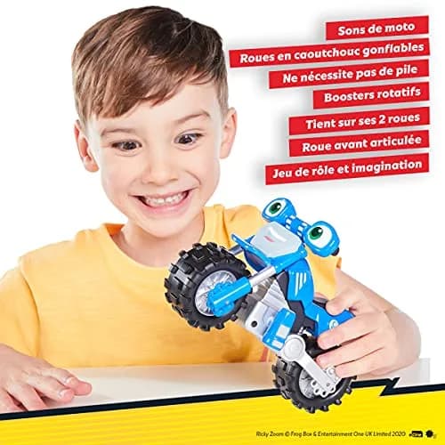 Ricky Zoom Rev & Roll Loop | 7-inch Motorized Toy Vehicle for Kids 3+ | Blue thumbnail 4