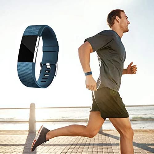 Yuuol Replacement Bands for Fitbit Charge 2, Small (14.0-16.5 cm / 5.5"-6.7") Classic Silicone Band | Waterproof & Sweat-Resistant thumbnail 6