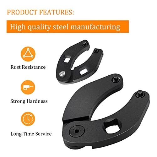 IVARKEY Adjustable Gland Nut Wrench Set for Hydraulic Cylinders | Universal Set of 2, Reversible, Alloy Steel, Silver thumbnail 4