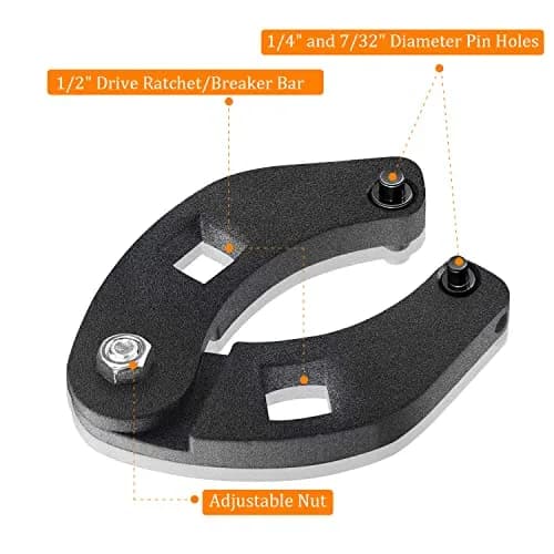 IVARKEY 7463 Adjustable Gland Nut Wrench 1/4" & 7/32" Pin Holes | Small Hydraulic Gland Nut Tool thumbnail 2