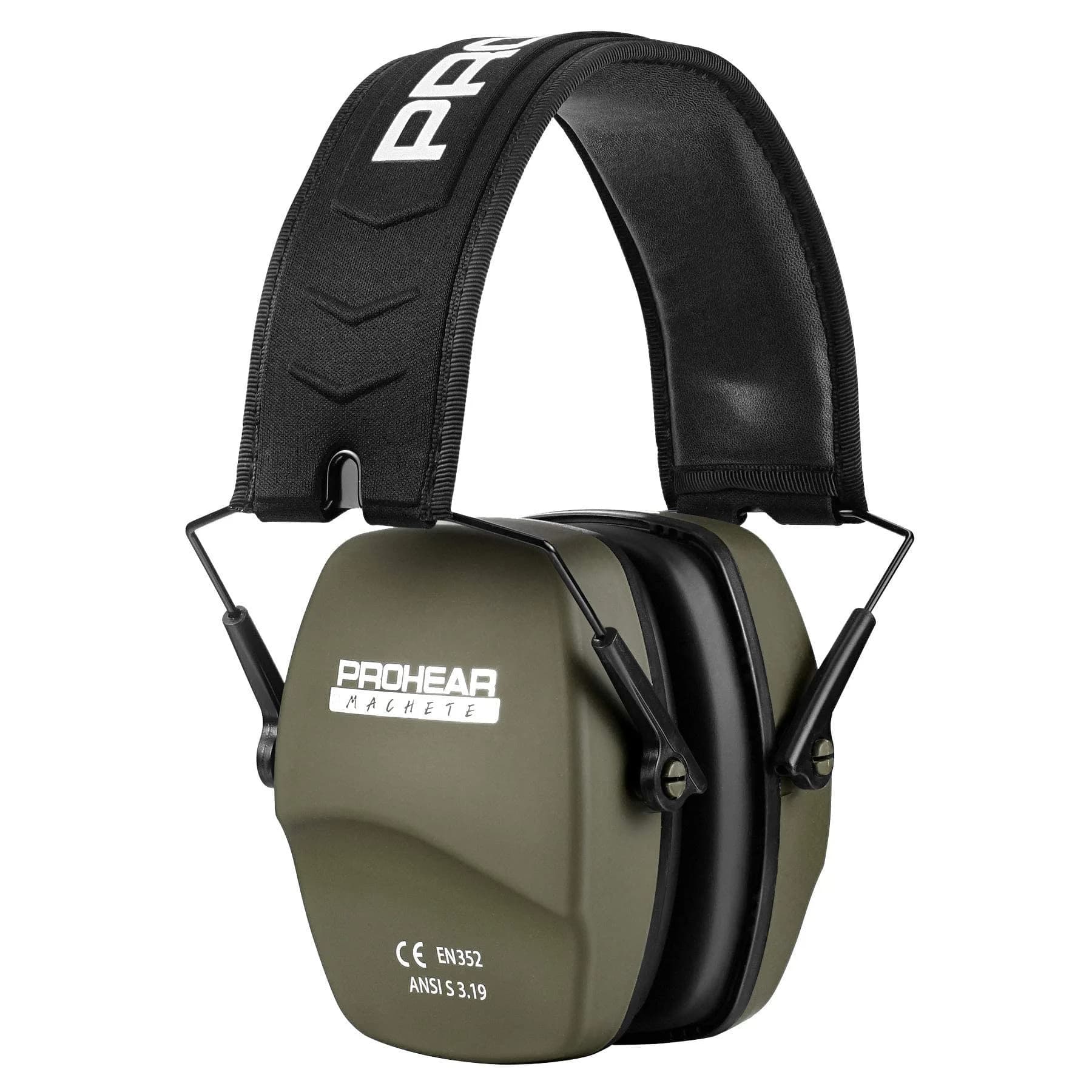 PROHEAR 016 NRR 26dB Shooting Ear Protection Slim Passive Earmuffs Green Passive Foam | Foldable & Lightweight for Hunting, Woodworking, and Range Use - main product image