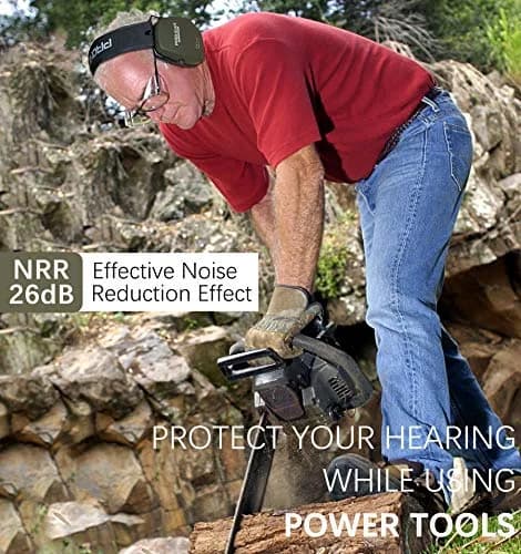 PROHEAR 016 NRR 26dB Shooting Ear Protection Slim Passive Earmuffs Green Passive Foam | Foldable & Lightweight for Hunting, Woodworking, and Range Use thumbnail 2