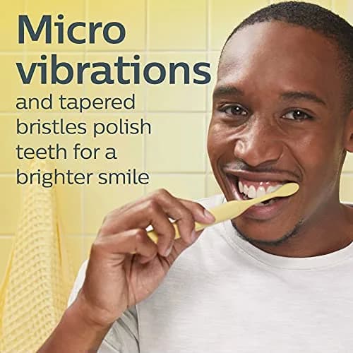 Philips Sonicare One Replacement Brush Heads, 2-Pack, Yellow | Micro-vibrations for Brighter Smiles thumbnail 2