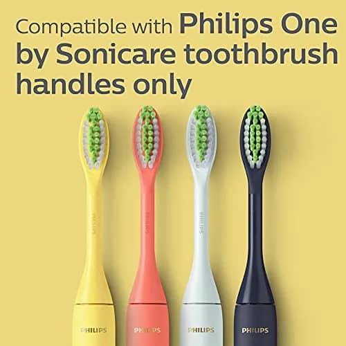 Philips Sonicare One Replacement Brush Heads, 2-Pack, Yellow | Micro-vibrations for Brighter Smiles thumbnail 3