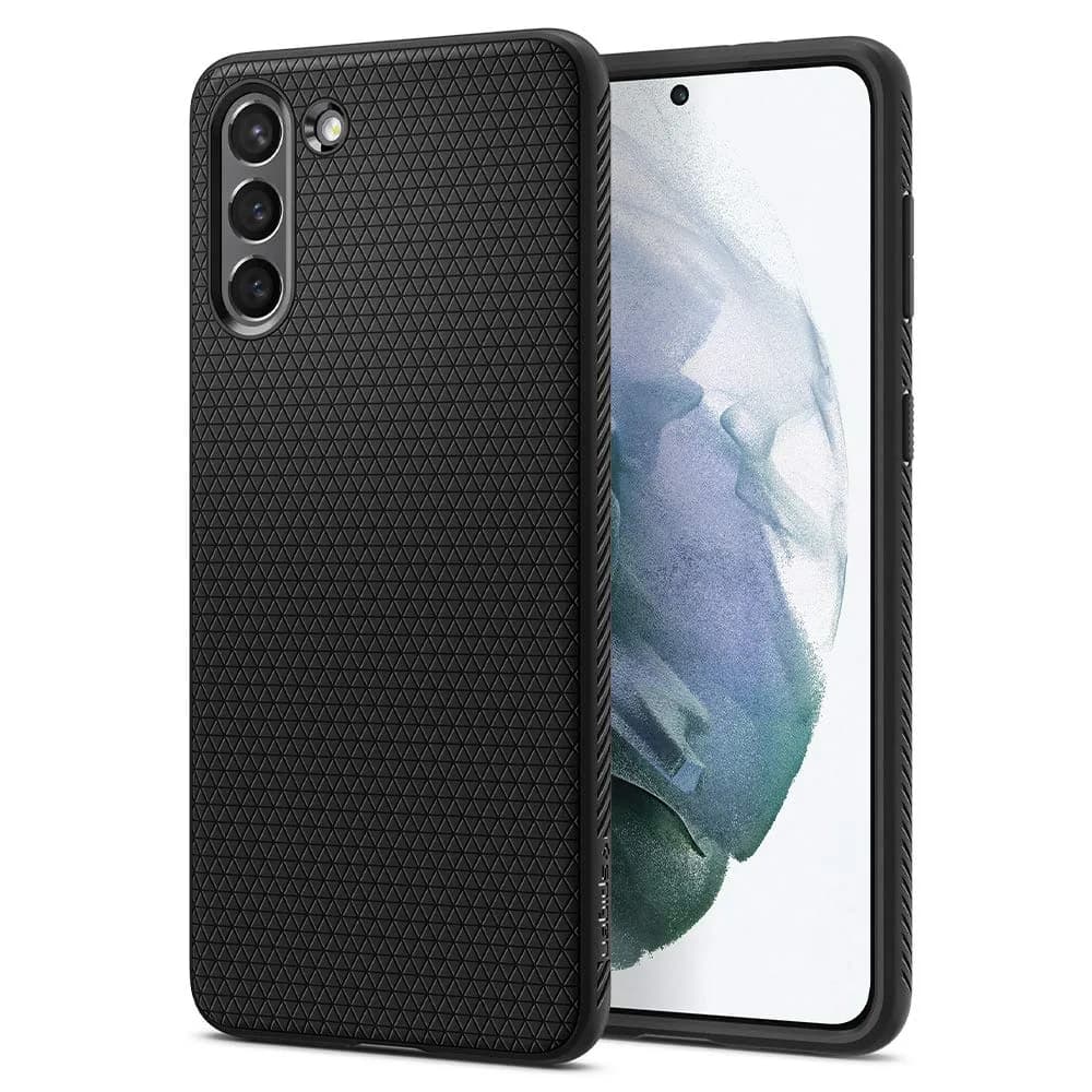 Spigen Liquid Air Galaxy S21 Case, Matte Black | Military-Grade Protection & Slim Fit